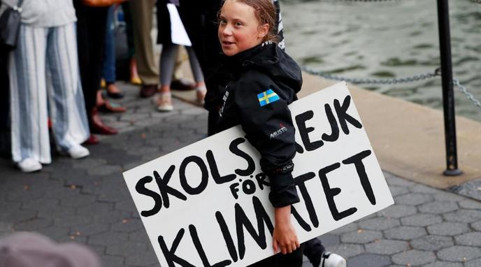 Changements climatiques : Greta Thunberg accueillie en héroïne à l'ONU