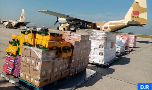 Arrivée à Beyrouth du premier lot des aides alimentaires envoyées par le Maroc