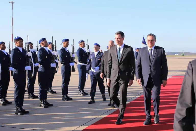 Pedro Sanchez reçu par Akhannouch