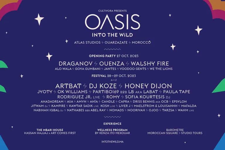 Oasis : Into the wild annonce la programmation de l’édition 2023 du festival