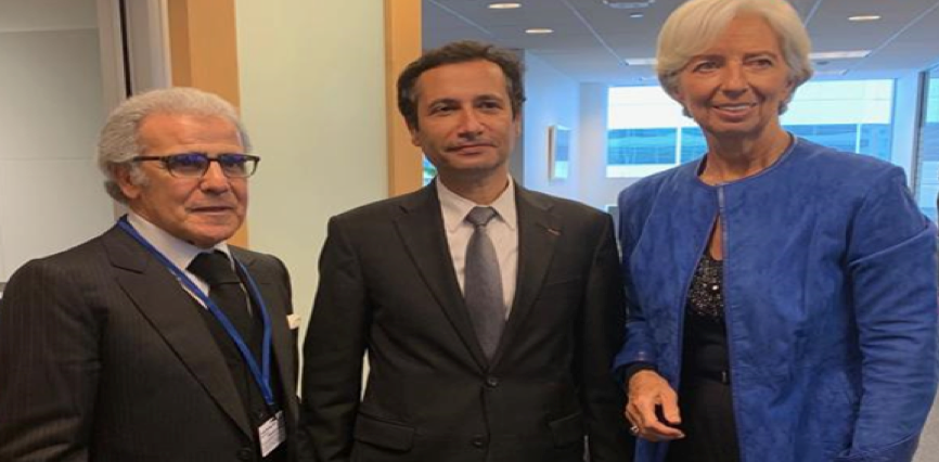 Mohamed Benchaaboun rencontre Christine Lagarde à Washington