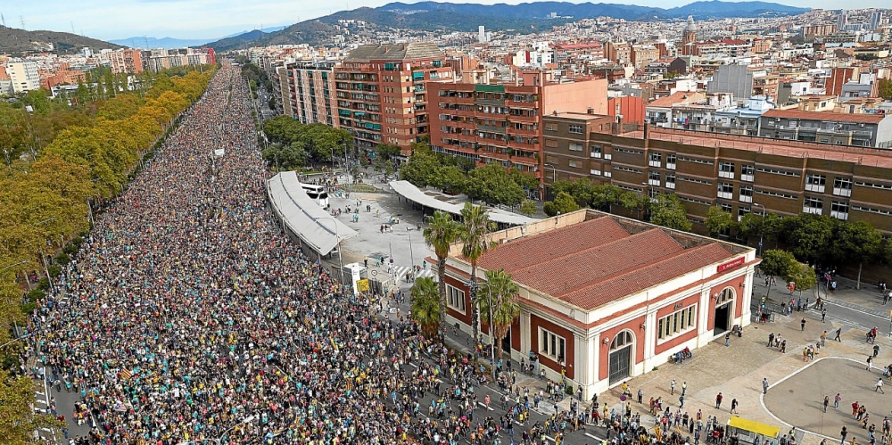 Un demi-million de manifestants indépendantistes à Barcelone