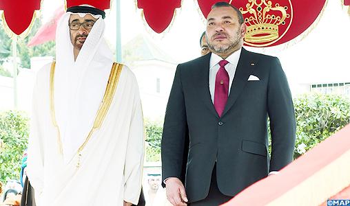 Le Roi Mohammed VI s'entretient avec Cheikh Mohamed Ben Zayed Al Nahyane