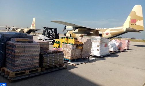Arrivée à Beyrouth du deuxième lot des aides alimentaires envoyées par le Maroc