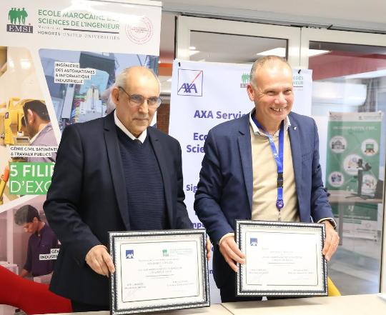 Signature d’une convention de partenariat entre AXA Services Maroc et l’EMSI